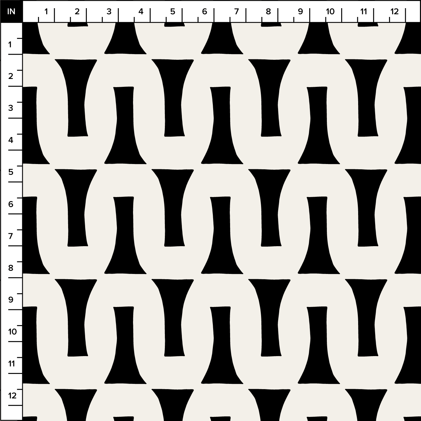 Flow (Black/Warm White) - Fabric