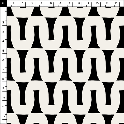 Flow (Black/Warm White) - Fabric