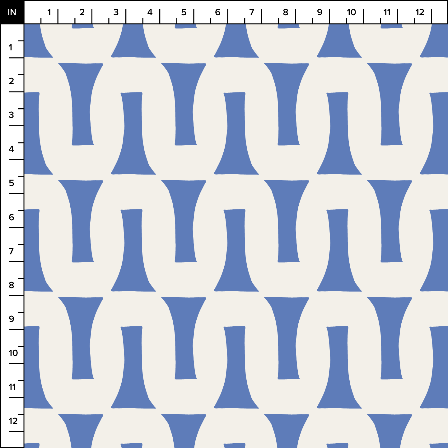 Flow (Blue/Warm White) - Fabric