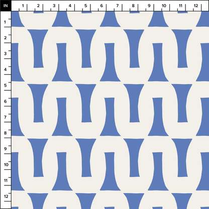 Flow (Blue/Warm White) - Fabric