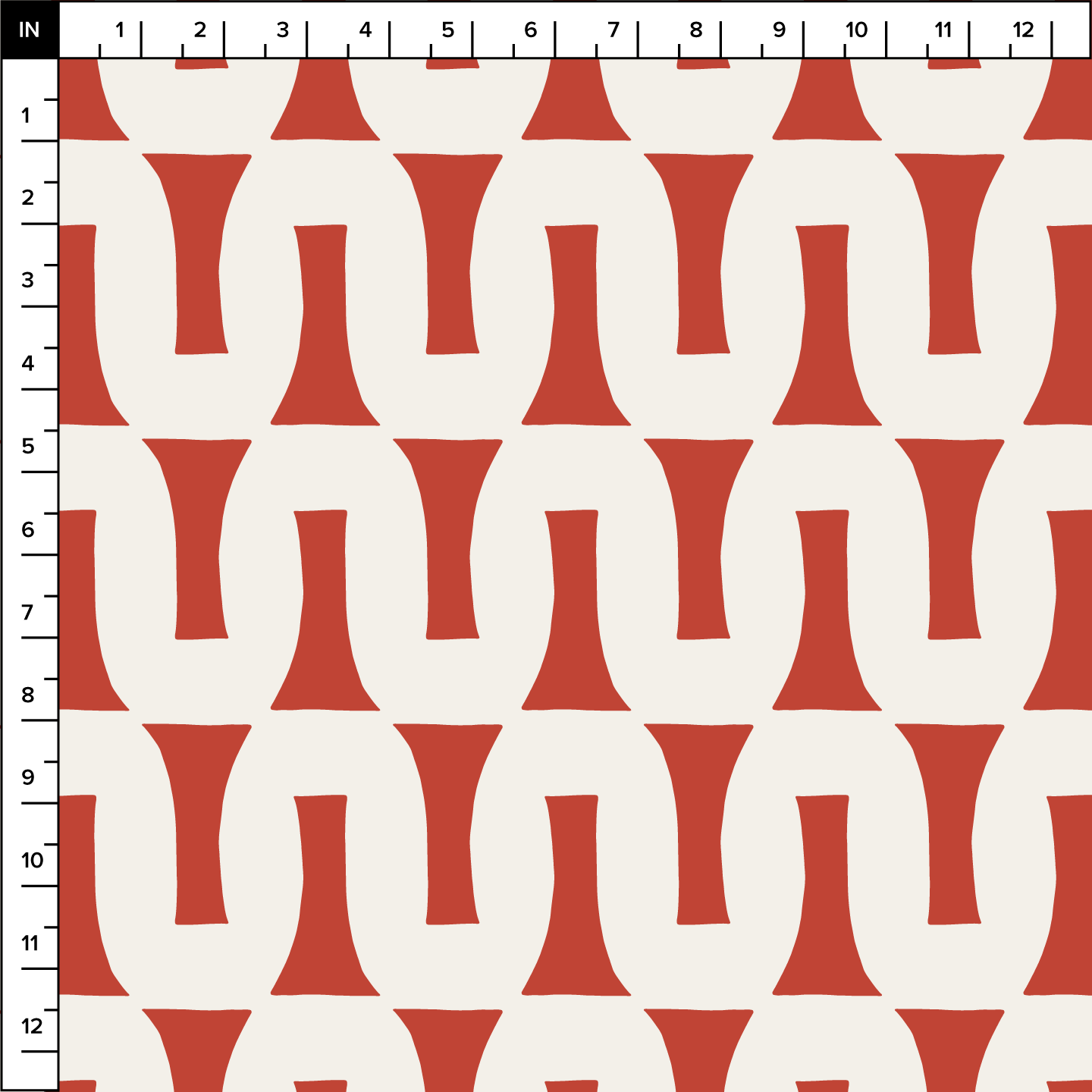 Flow (Red/Warm White) - Fabric