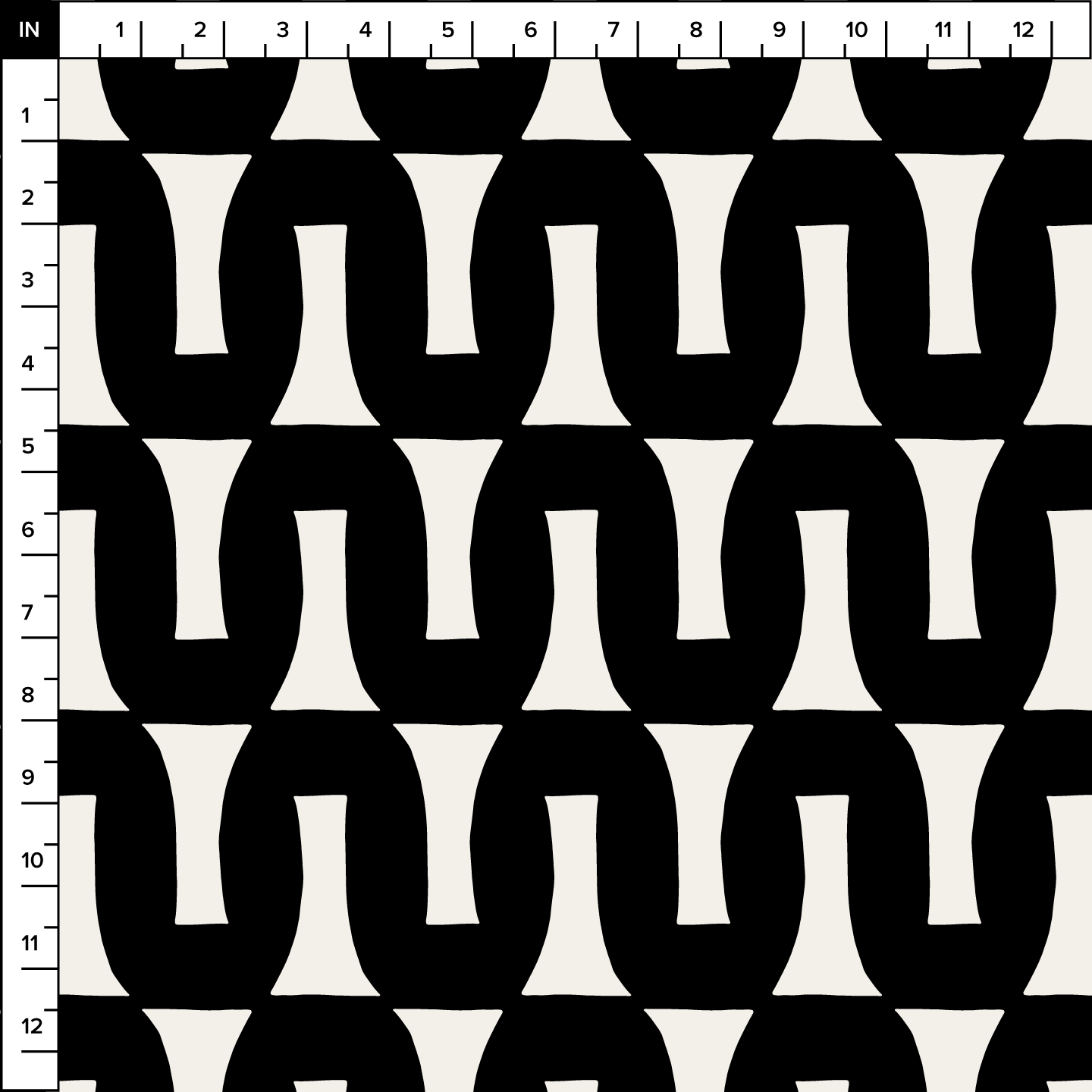 Flow (Warm White/Black) - Fabric