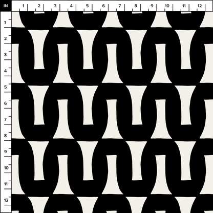 Flow (Warm White/Black) - Fabric