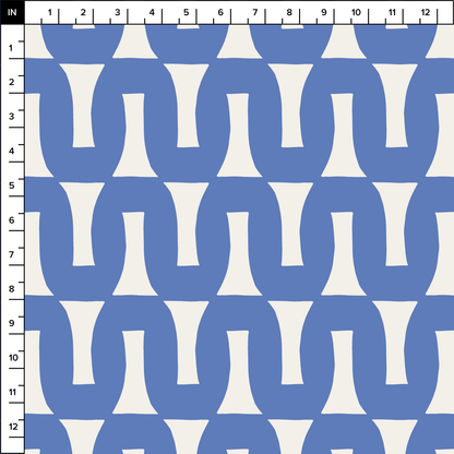 Flow (Warm White/Blue) - Fabric