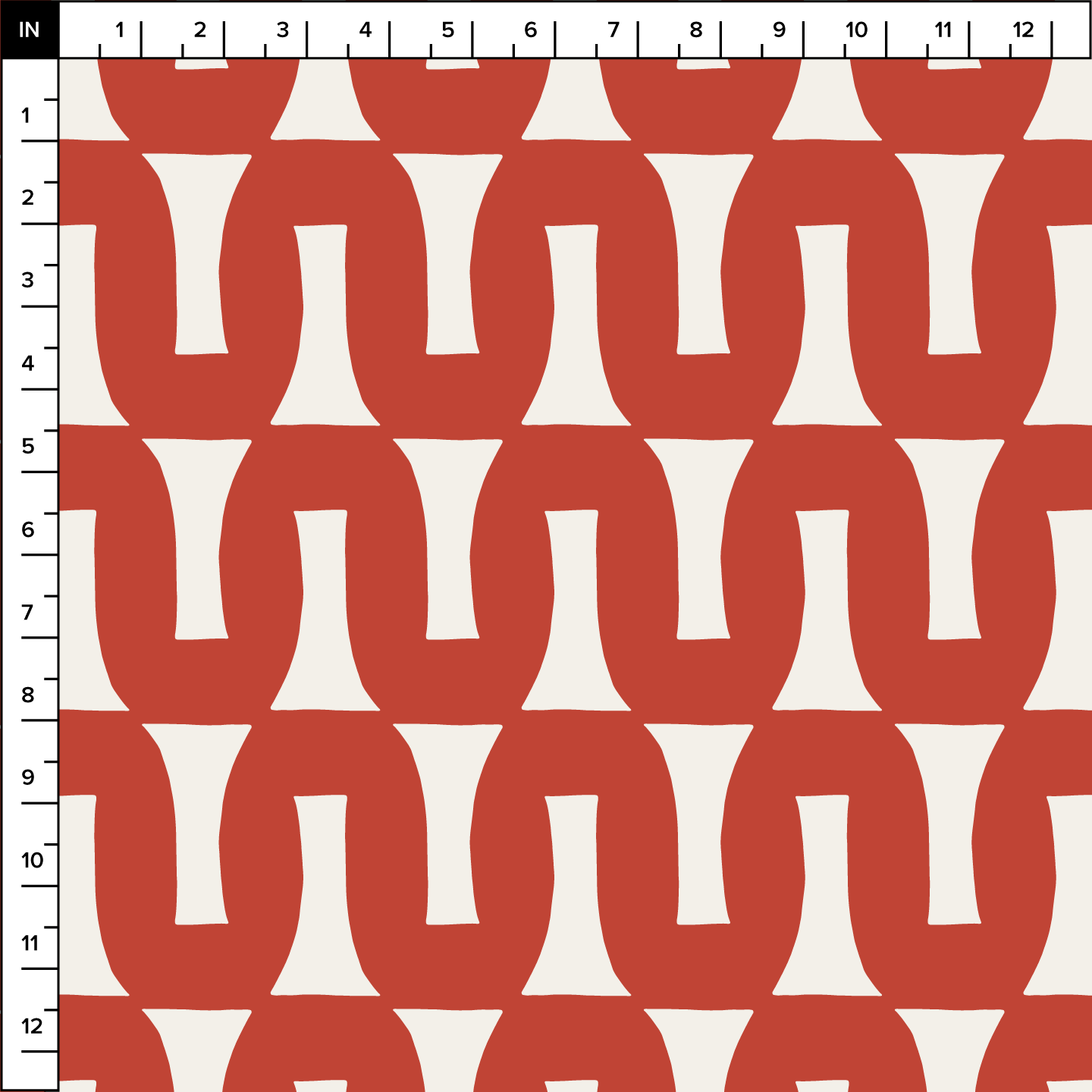 Flow (Warm White/Red) - Fabric