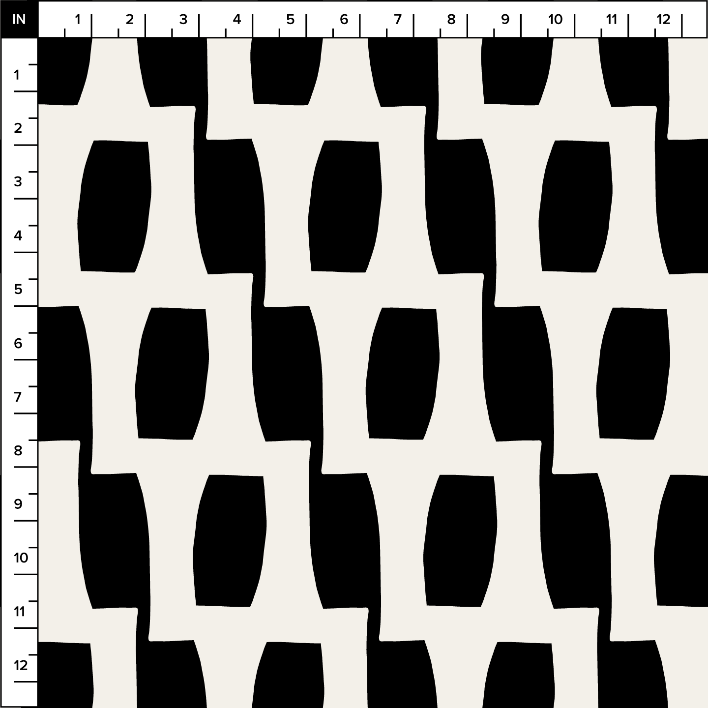 Honeycomb (Black/Warm White) - Fabric