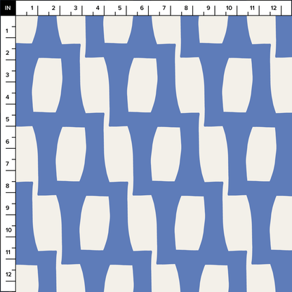 Honeycomb (Warm White/Blue) - Fabric