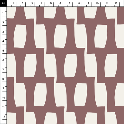 Honeycomb (Warm White/Mocha) - Fabric