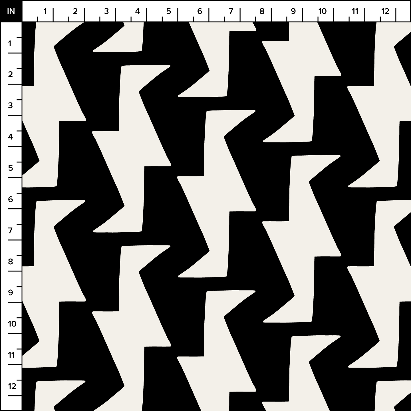 Troupe (Black/Warm White) - Fabric