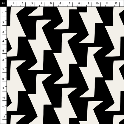 Troupe (Black/Warm White) - Fabric
