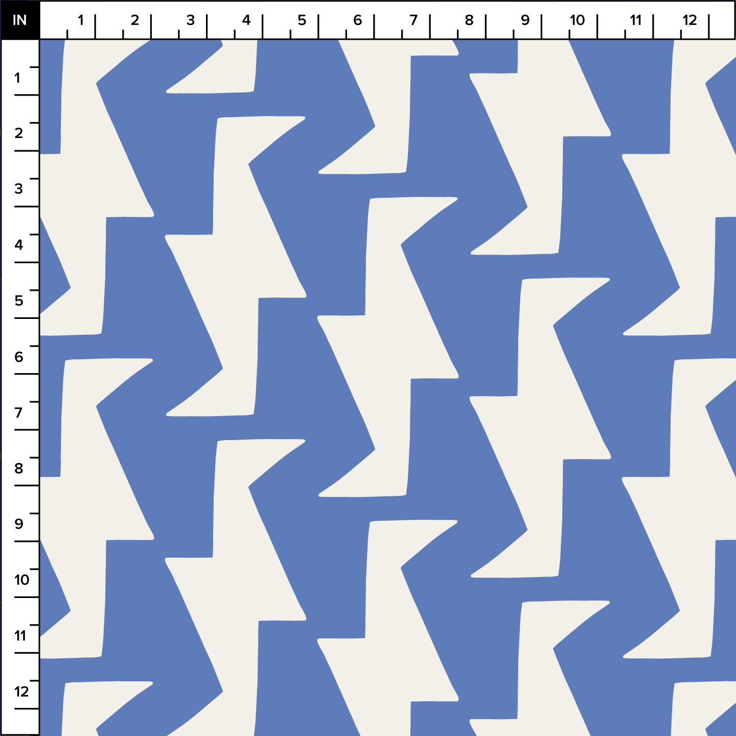 Troupe (Blue/Warm White) - Fabric