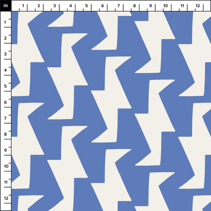 Troupe (Blue/Warm White) - Fabric