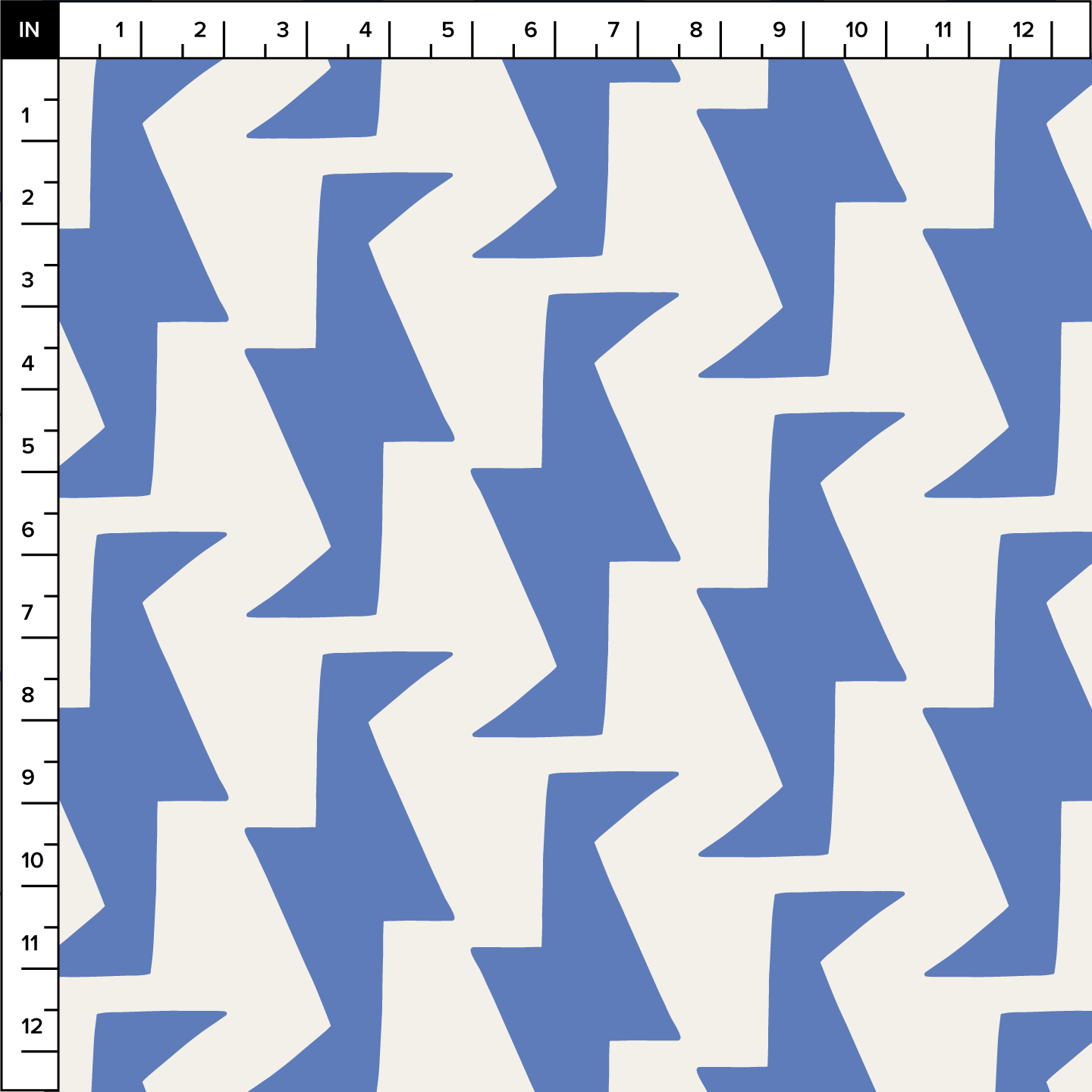 Troupe (Warm White/Blue) - Fabric