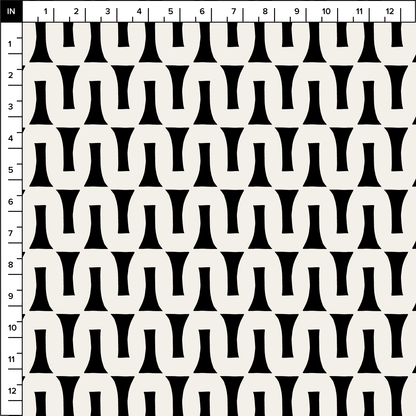 Flow (Black/Warm White) - Fabric