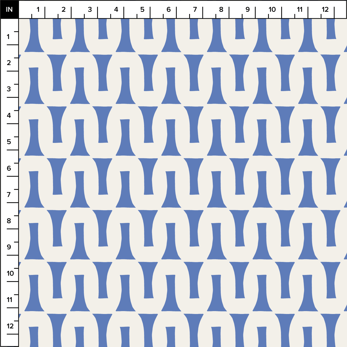 Flow (Blue/Warm White) - Fabric