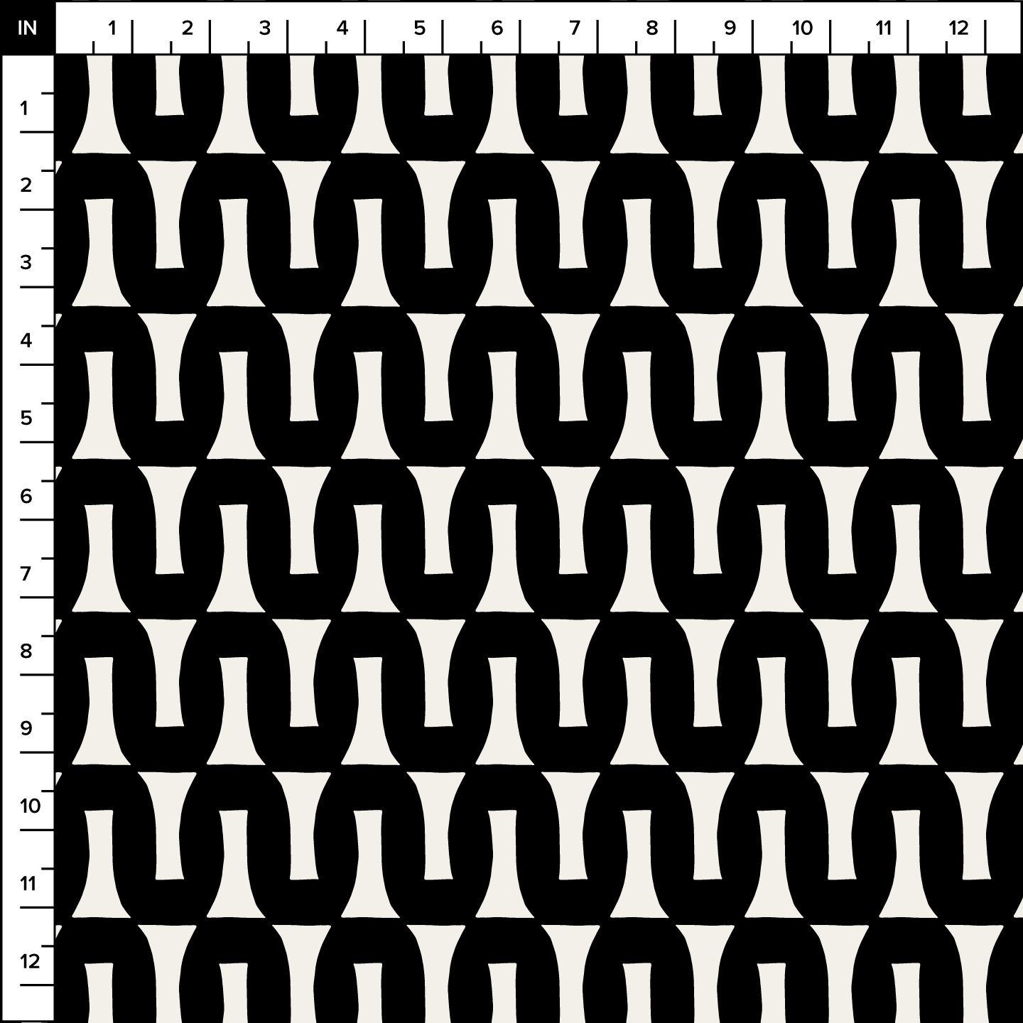 Flow (Warm White/Black) - Fabric