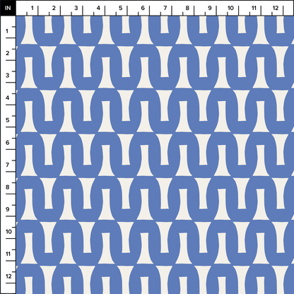 Flow (Warm White/Blue) - Fabric
