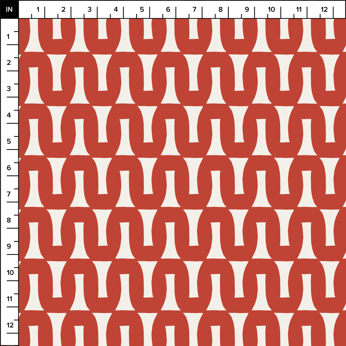 Flow (Warm White/Red) - Fabric