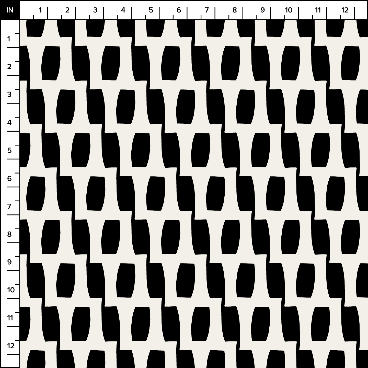 Honeycomb (Black/Warm White) - Fabric