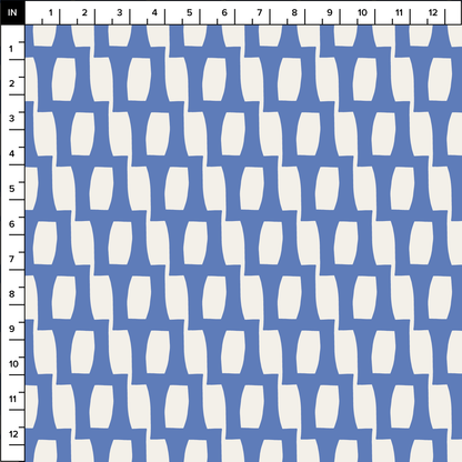 Honeycomb (Warm White/Blue) - Fabric