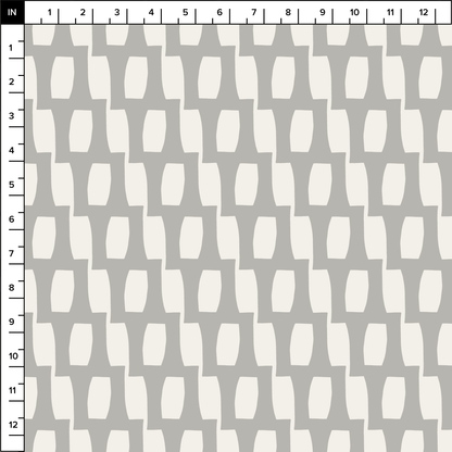 Honeycomb (Warm White/Stone Gray) - Fabric