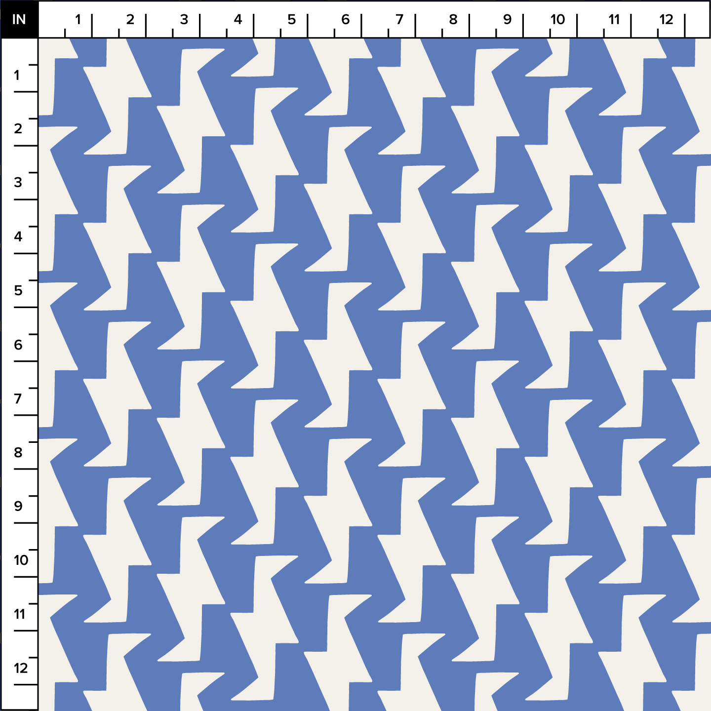 Troupe (Blue/Warm White) - Fabric