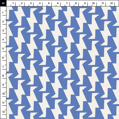 Troupe (Blue/Warm White) - Fabric