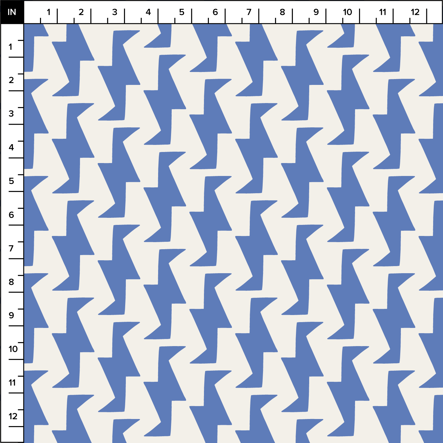 Troupe (Warm White/Blue) - Fabric