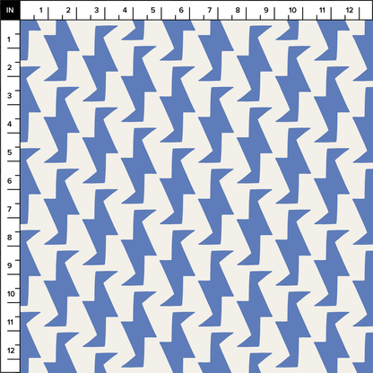 Troupe (Warm White/Blue) - Fabric