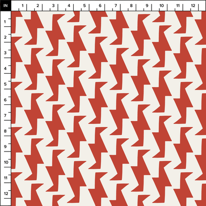 Troupe (Warm White/Red) - Fabric