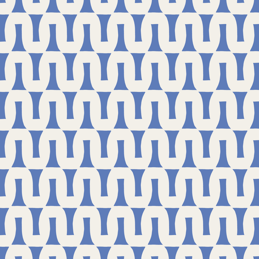 Flow (Blue/Warm White) - Fabric