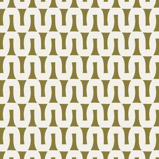 Flow (Olive Green/Warm White) - Fabric