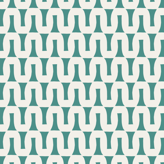 Flow (Pine Green/Warm White) - Fabric
