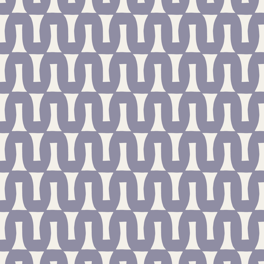 Flow (Warm White/Deep Periwinkle) - Fabric