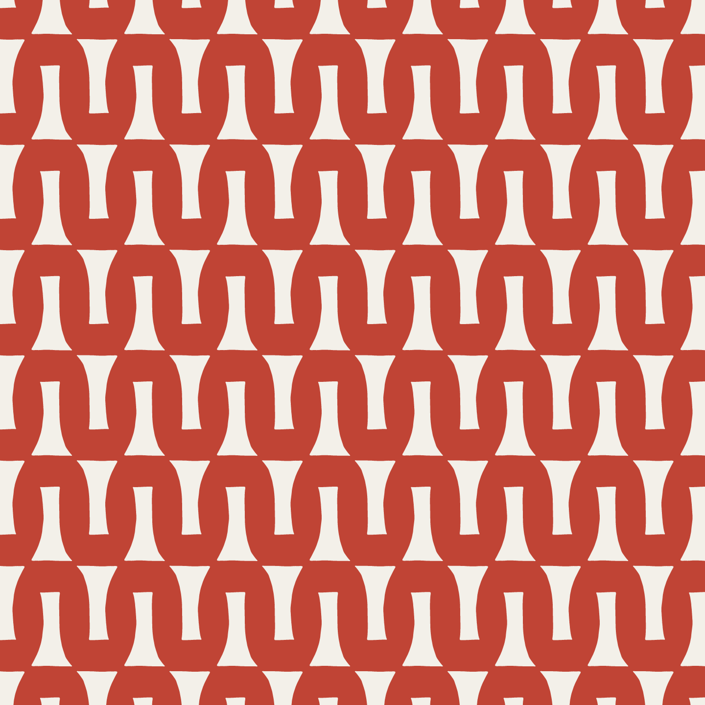 Flow (Warm White/Red) - Fabric
