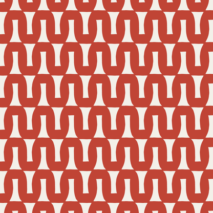 Flow (Warm White/Red) - Fabric