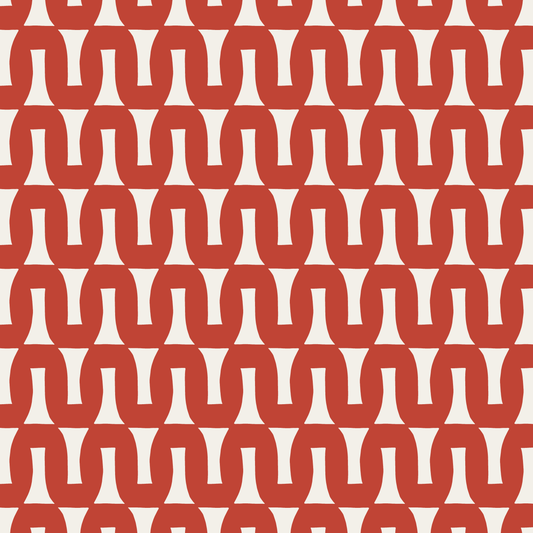 Flow (Warm White/Red) - Fabric