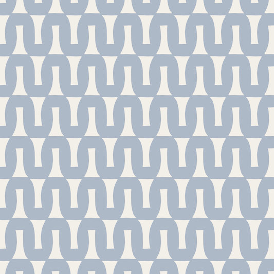 Flow (Warm White/Sky Blue) - Fabric
