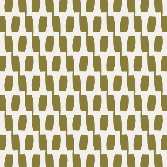 Honeycomb (Olive Green/Warm White) - Fabric