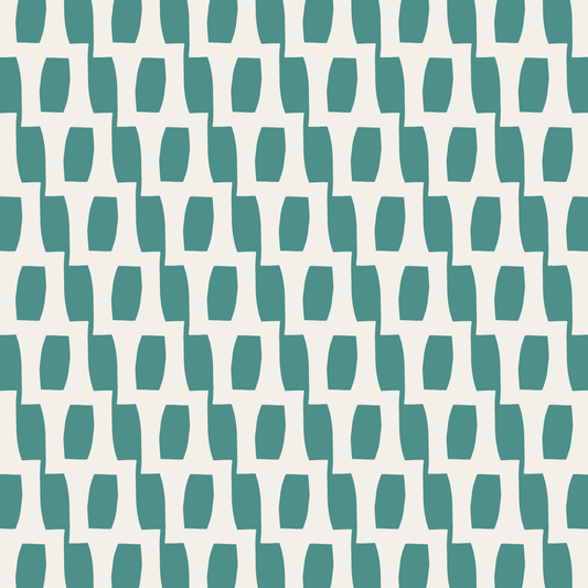 Honeycomb (Pine Green/Warm White) - Fabric