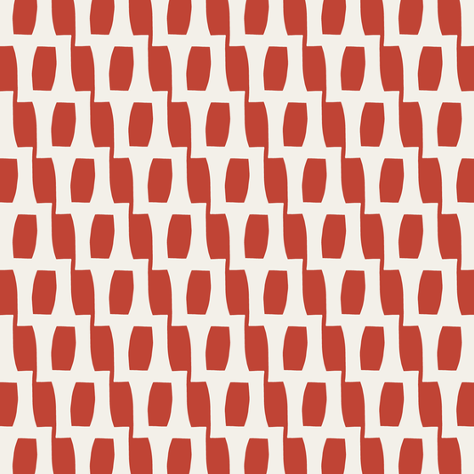 Honeycomb (Red/Warm White) - Fabric
