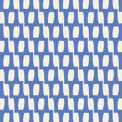 Honeycomb (Warm White/Blue) - Fabric