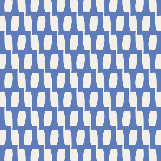 Honeycomb (Warm White/Blue) - Fabric