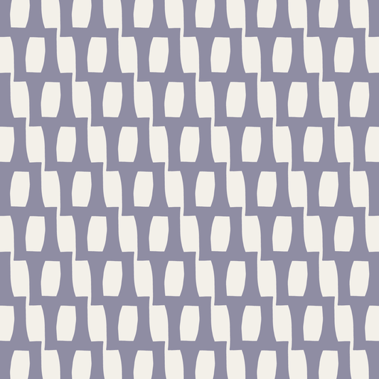 Honeycomb (Warm White/Deep Periwinkle) - Fabric