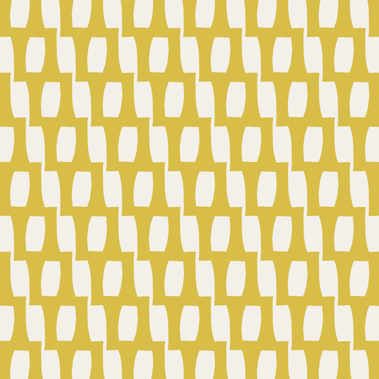 Honeycomb (Warm White/Lemon) - Fabric