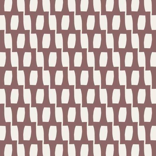 Honeycomb (Warm White/Mocha) - Fabric