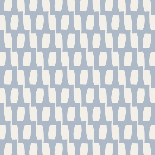 Honeycomb (Warm White/Sky Blue) - Fabric