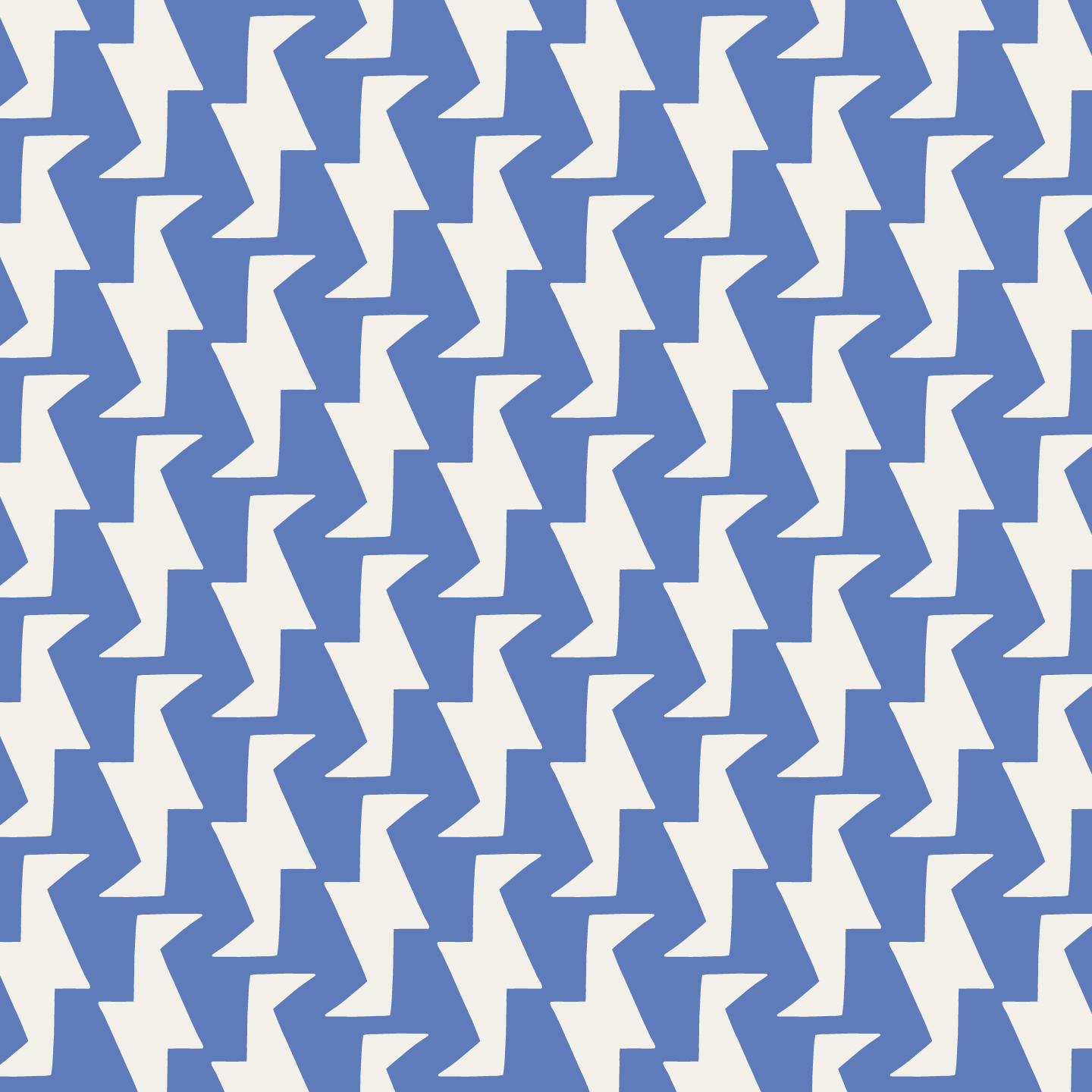 Troupe (Blue/Warm White) - Fabric