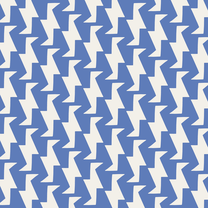 Troupe (Blue/Warm White) - Fabric