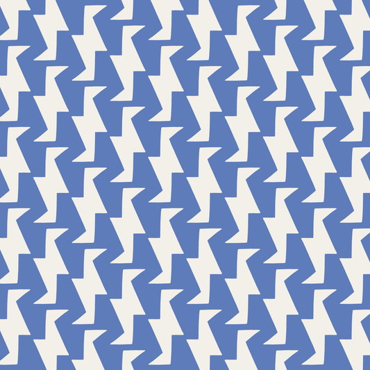 Troupe (Blue/Warm White) - Fabric